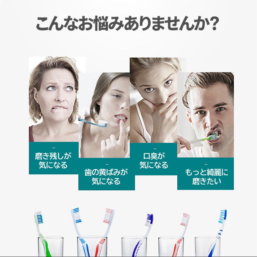 電動歯ブラシ X3シリーズ 6モード 替えブラシ4本 USB充電 高速振動 42000回/分 静...