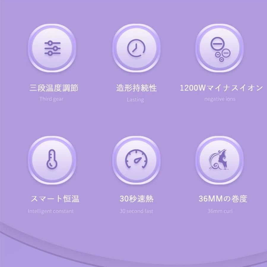 ヘアアイロン ヘアーアイロン カール ウェーブアイロン 急速加熱 温度調整可能 160...