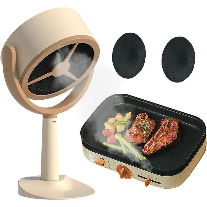 レンジフード 卓上レンジフード 交換用活性炭シート 12個付き ミニポータブル換気扇 3000mAH USB充電式 125°調節可能 水洗い可 低騒音