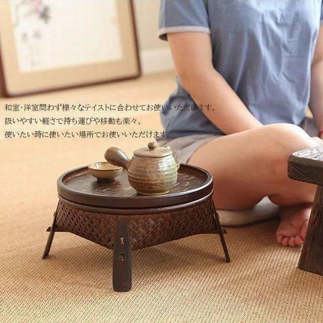 茶道収納 茶器かご 茶碗ざる 竹製品 卓上収納 茶道茶器　収納 竹編み 手作り 手作...