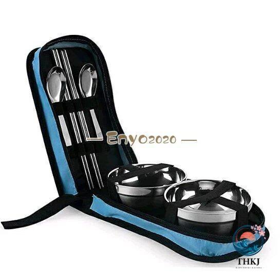 キャンプ 食器セット カトラリーセット ステンレス鋼製 スプーン 箸セット アウトドア 旅行用 キャンプ用品 携帯便利 収納バッグ付き 二 rayoheistore-10019907 rayoheistore パッケージ画像