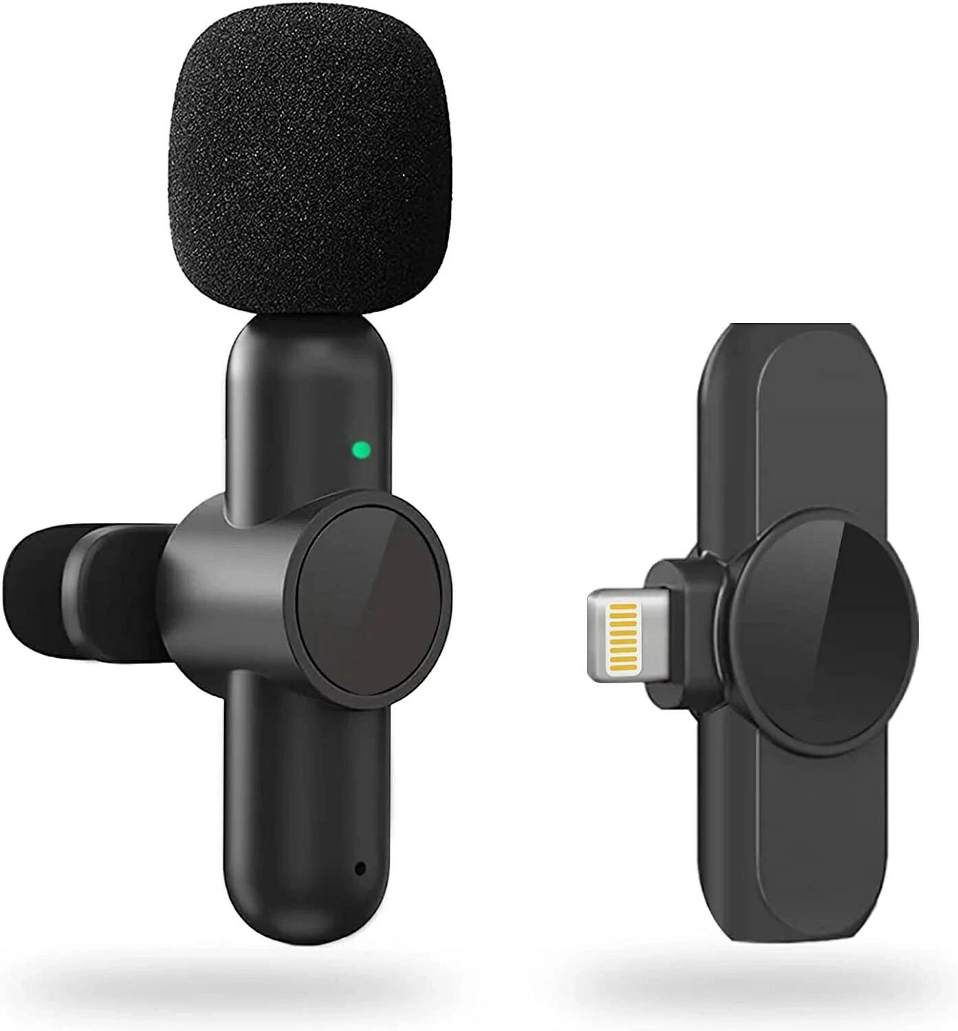 ピンマイク ワイヤレス iPhone/iPad用ピンマイク 瞬時接続 360°集音 ノイズ軽減 プラグ＆プレイ APP不要 Blueto