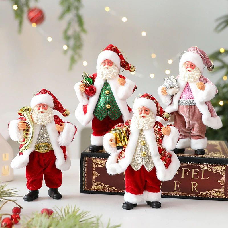 Christmas Ornament - クリスマス 飾り ストラップ付き サンタクロース 人形 サンタ オーナメント 飾り付け クリスマスパーティー ぬいぐるみ クリスマス置物
