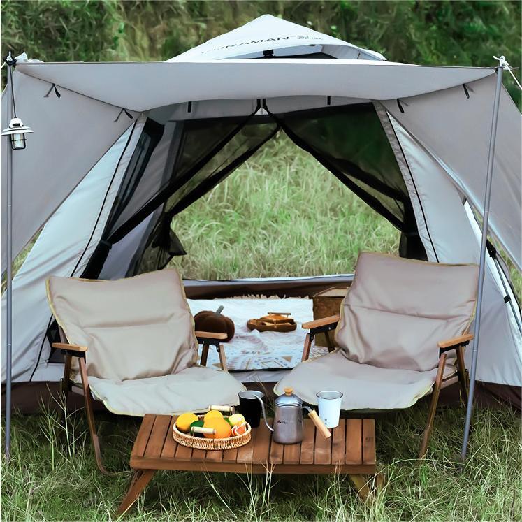 アウトドアチェア 折りたたみ 椅子 Lサイズ いす 木目 キャンプ 大型 イス 背もたれ付 簡単組立 （座