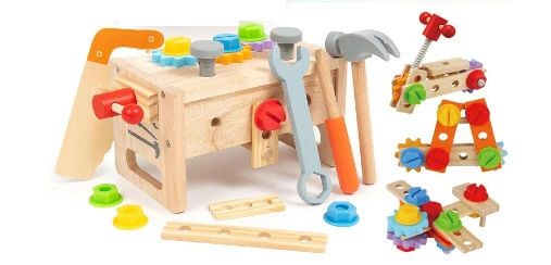 乐天商城 - 大工さんキット モンテッソーリ 玩具【知育のプロ推薦】組み立て おもちゃ 知育玩具 男の子 女の