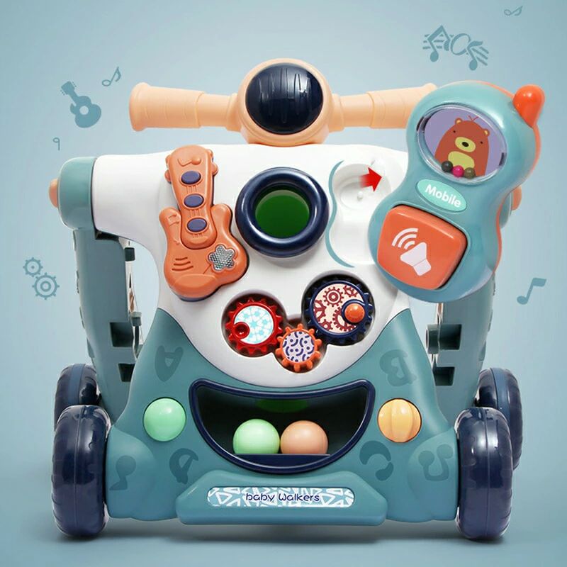 rayoheistoreの手押し車 ウォーカー ベビーウォーカー 手押し スクーター 赤ちゃん こども 歩く練習 知育 勉強 3in1 ベビー 8ヶ月 O脚防止 効果音 歩行｜アングル3