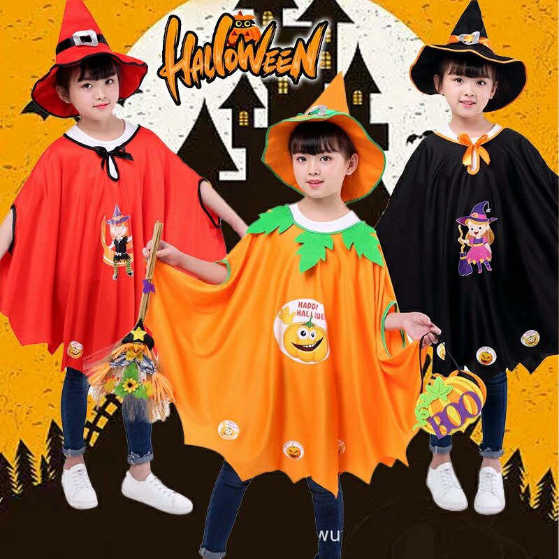 ハロウィン 魔法 マント 衣装 コスプレ衣装 女の子 男の子 子供用 ゲームプレイ ハロウィンコスチュームパーティー仮装 キッズ 演出道具