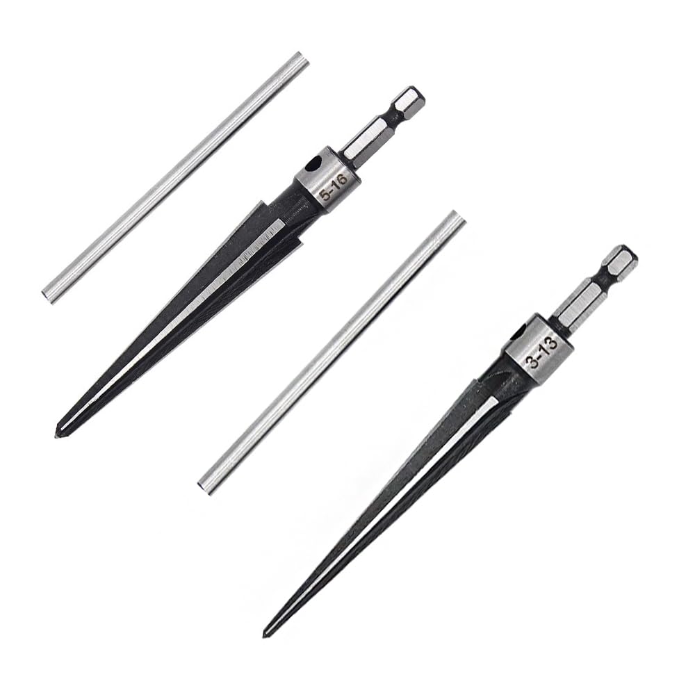 乐天商城 - テーパーリーマー T 型 六角軸テーパーリーマー 3-13mm 5-16mm 2個入り 六角リーマー ブリッジピンホールハンドルドリルツール 取り外し