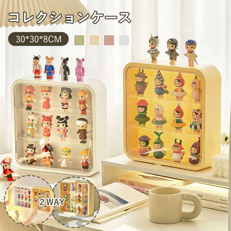 薄型 壁掛け可能 展示用 模型 コレクションケース棚 防塵 透明 卓上 ディスプレイケース ステージ 3段 ..