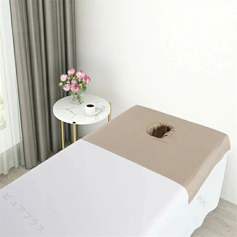 ベッドカバー サロン用 エステ用 有孔 マッサージベッドカバー 通気性抜群 肌触り快適 50×90cm 全5色 高級感 施術効率向上 交換簡単 清