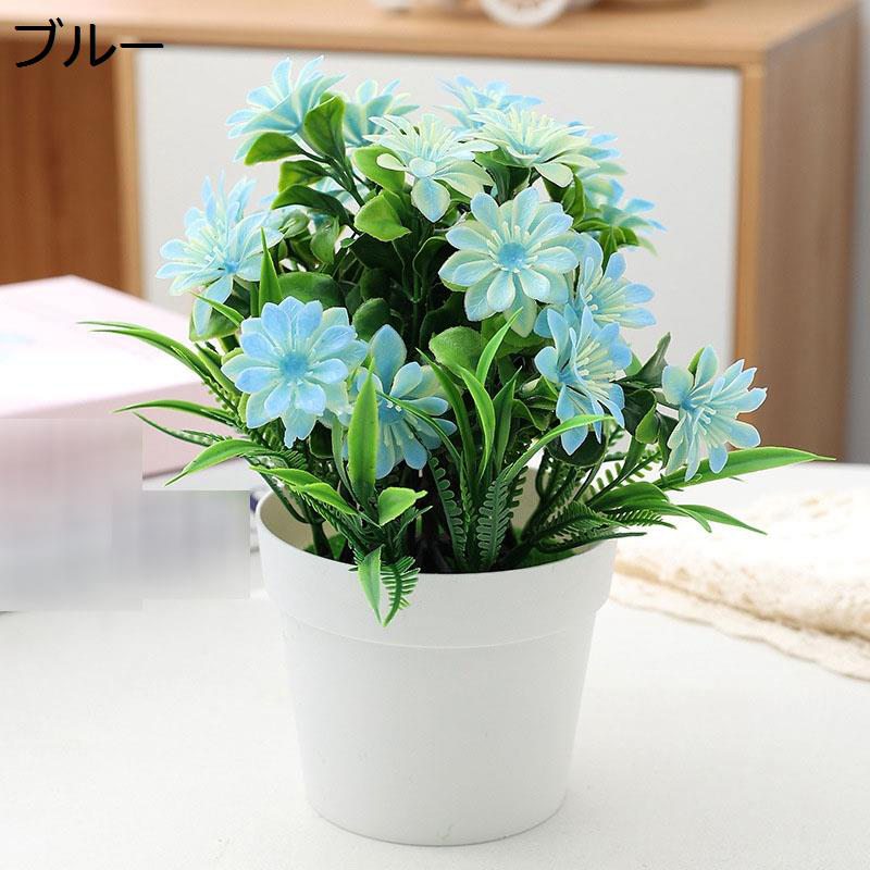 造花 シモツケ 鉢植え フェイクフラワー 菊の盆栽 造花グリーン 装飾花 フェイク花 人工植物装飾 鉢付き 水やり不要 北欧風 ins おしゃ