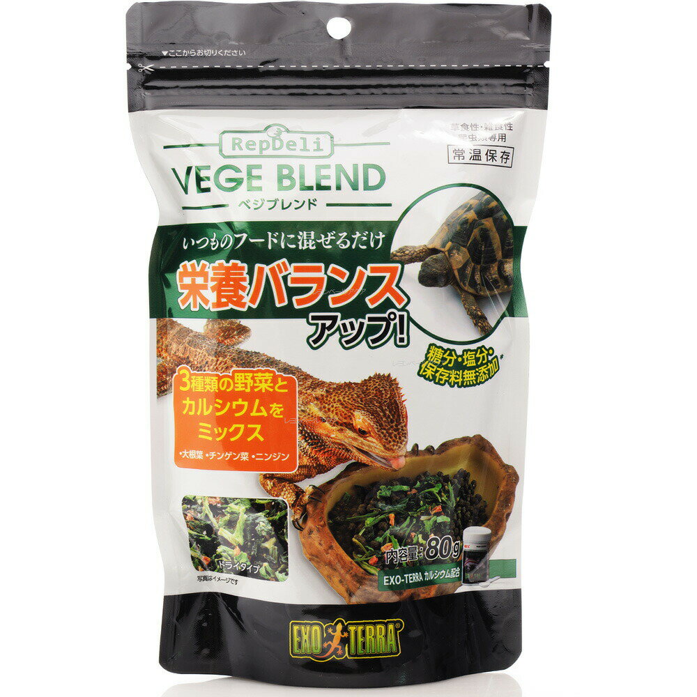 【全国送料無料】GEX エキゾテラ レップデリ ベジブレンド 80g