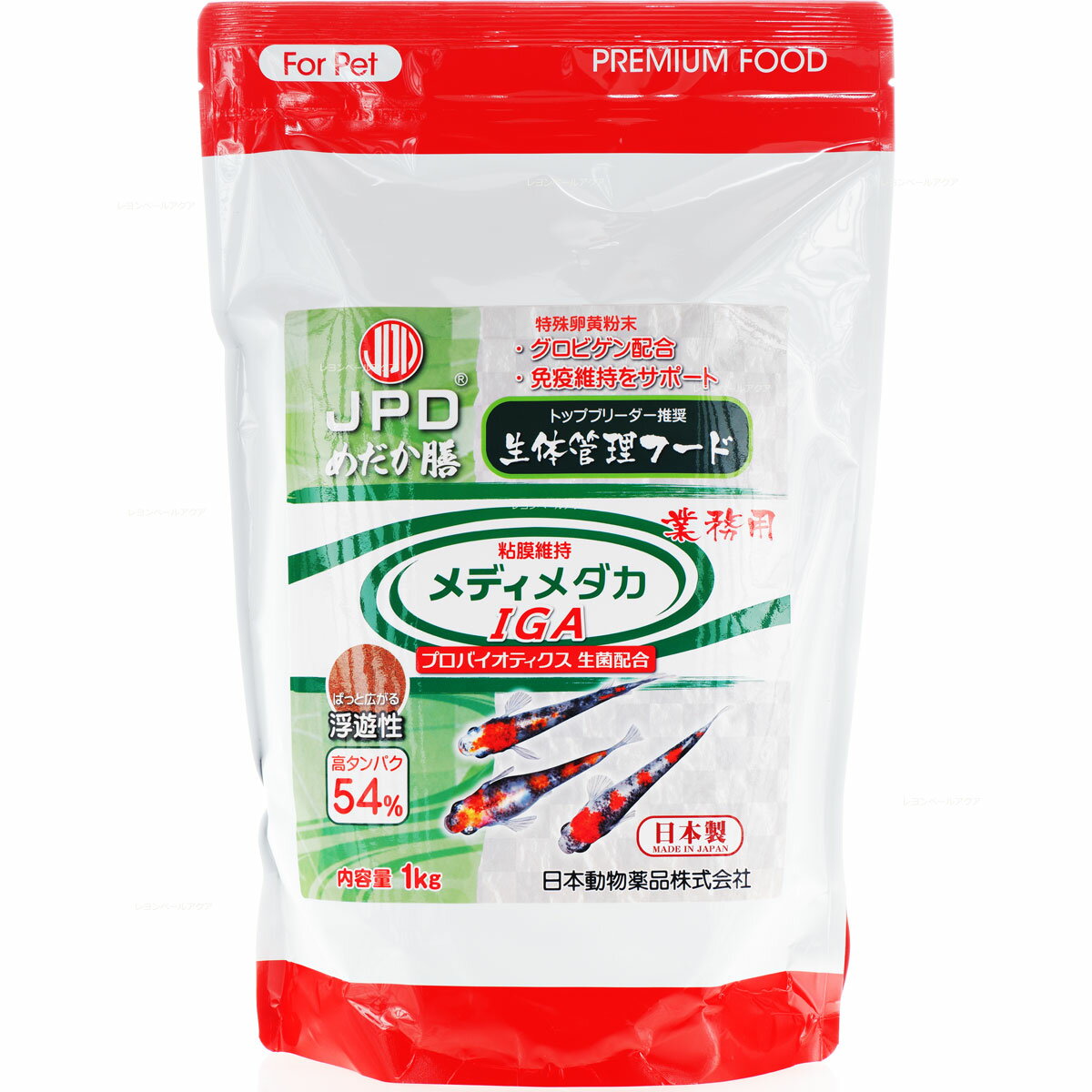 【全国送料無料】日本動物薬品 めだか膳 生体管理フード メディメダカIGA 1kg