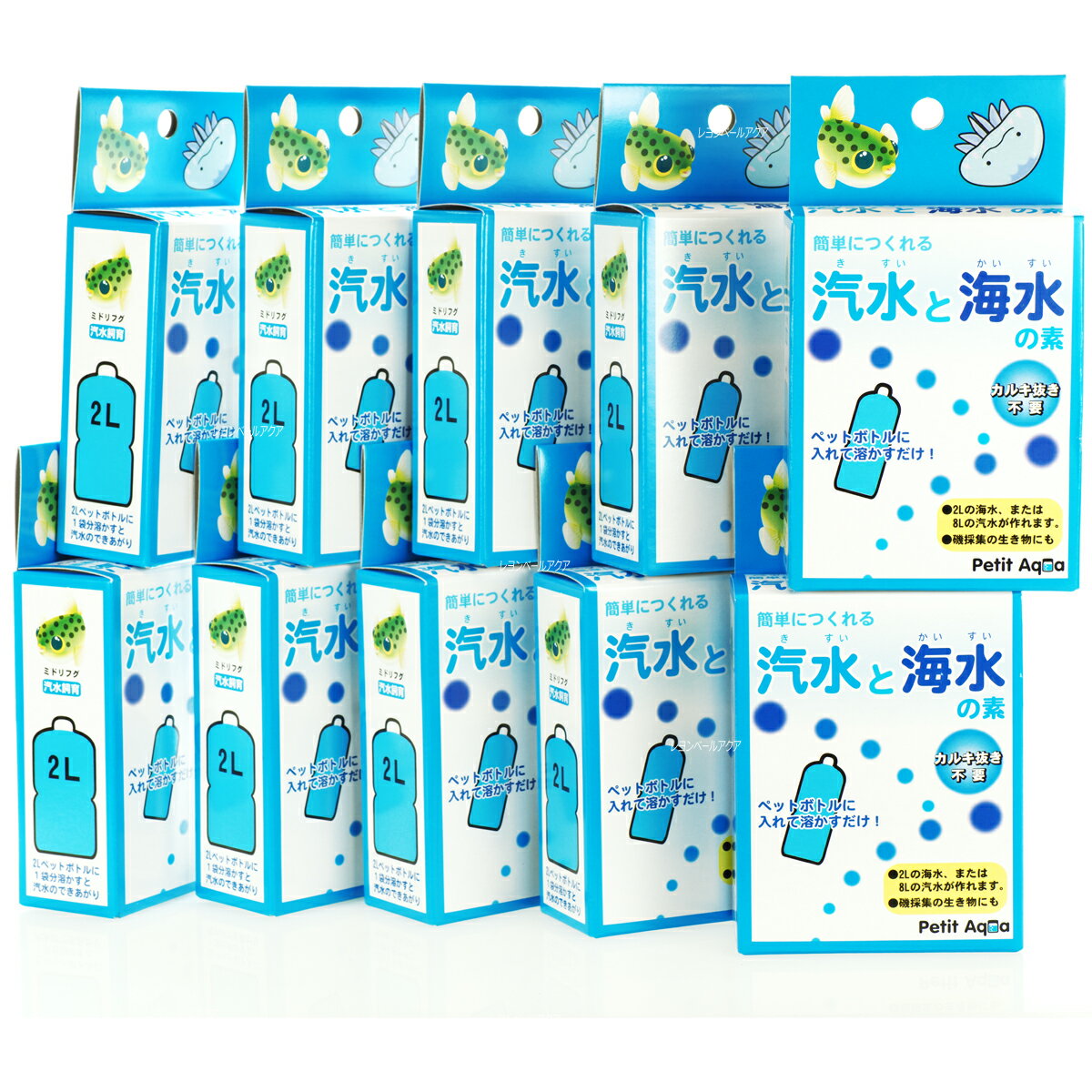 【全国送料無料】カミハタ 人工汽水・人工海水 汽水と海水の素 17.5g 4袋入(箱)×10個 (まとめ買い)