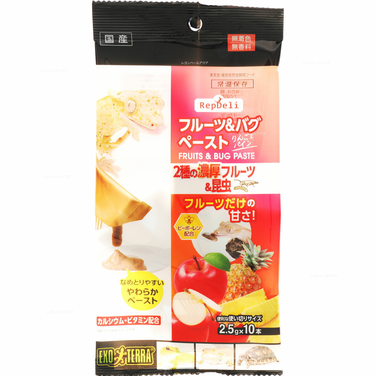 【全国送料無料】GEX エキゾテラ レップデリ フルーツ&バグペースト りんご&パイン (新商品)