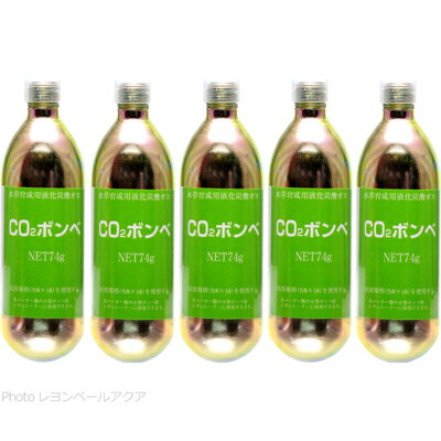 【全国送料無料】ウィスナ CO2ボンベ 74g×5本セット 水草育成用 (まとめ買い)