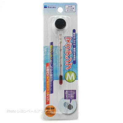 【全国送料360円】水作 水温計 マグテンプM (ガラス厚6mmまで)