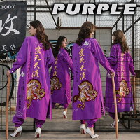 4カラー特攻服戦闘服上下セットセットアップコスチュームレディース大人用衣装仮装ダンスウェアパーティーヤンキーロング刺繍プリントワッペン成人式ライブ参戦服暴走族スケバン集会フェスコンサートロングシャツ肩章付きハロウィン●4666●