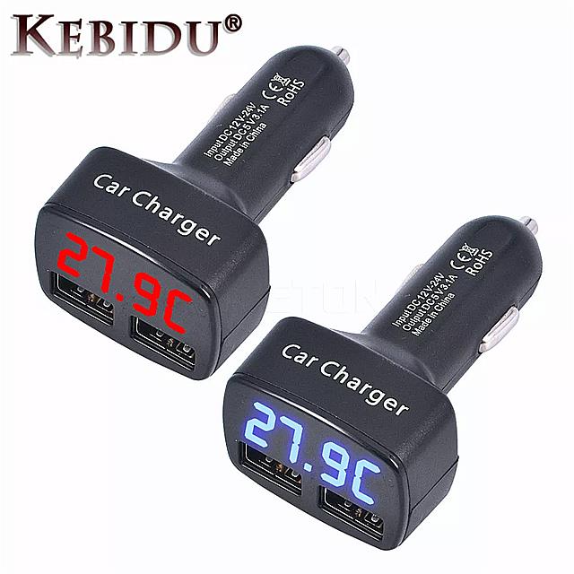 Kebidu デュアル USB 5V 3.1A 車 充電 ポート アダプタ ソケット Iphone タブレッ...