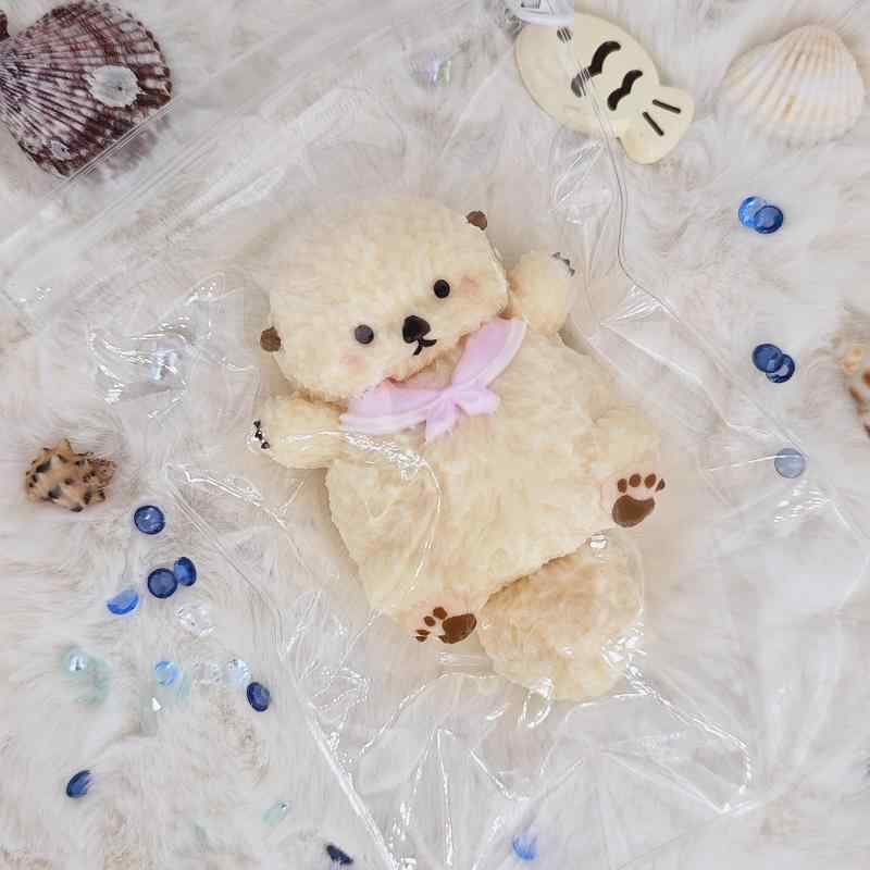 cottonkit ピンク襟ラッコ スクイーズ ぷにぷに もちもち 低反発 キーホルダー付き ストレス解消 癒しグッズ rbhonpo-10149757 RB本舗 パッケージ画像