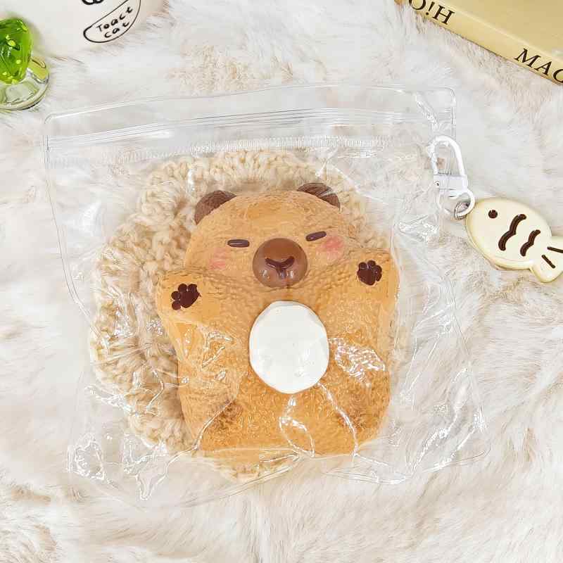 cottonkit カピバラもち スクイーズ ぷにぷに もちもち 低反発 キーホルダー付き ストレス解消 癒しグッズ rbhonpo-10149758 RB本舗 パッケージ画像