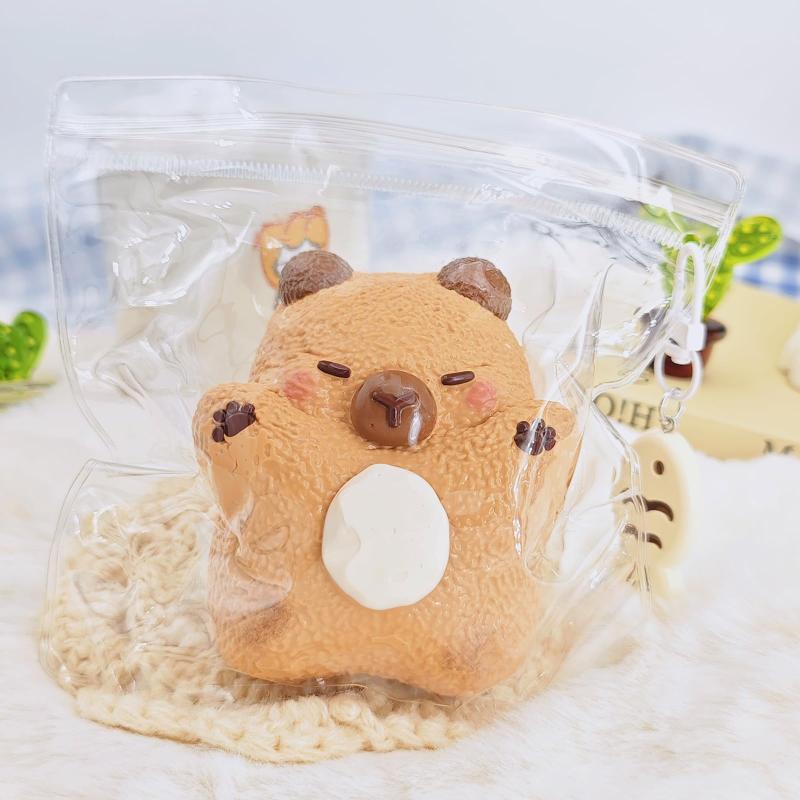 cottonkit カピバラもち スクイーズ ぷにぷに もちもち 低反発 キーホルダー付き ストレス解消 癒しグッズ rbhonpo-10149758 RB本舗 サンプル画像2