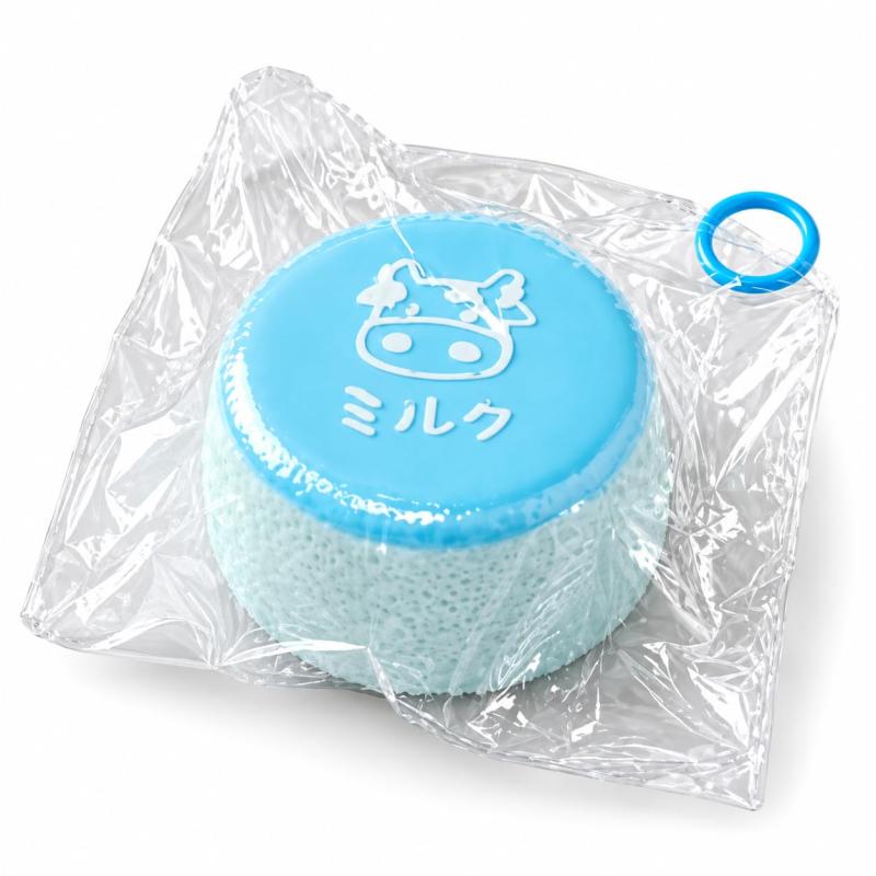 スクイーズ ミルクプリン 水感スクイーズ ぷにぷに 低反発 やわらかい 手触り ストレス解消 癒し 大人向け デザート風 かわいい パッケージ付き ギフト 誕生日プレゼント 非食品 (海塩) [並 rbhonpo-10147500 RB本舗 パッケージ画像