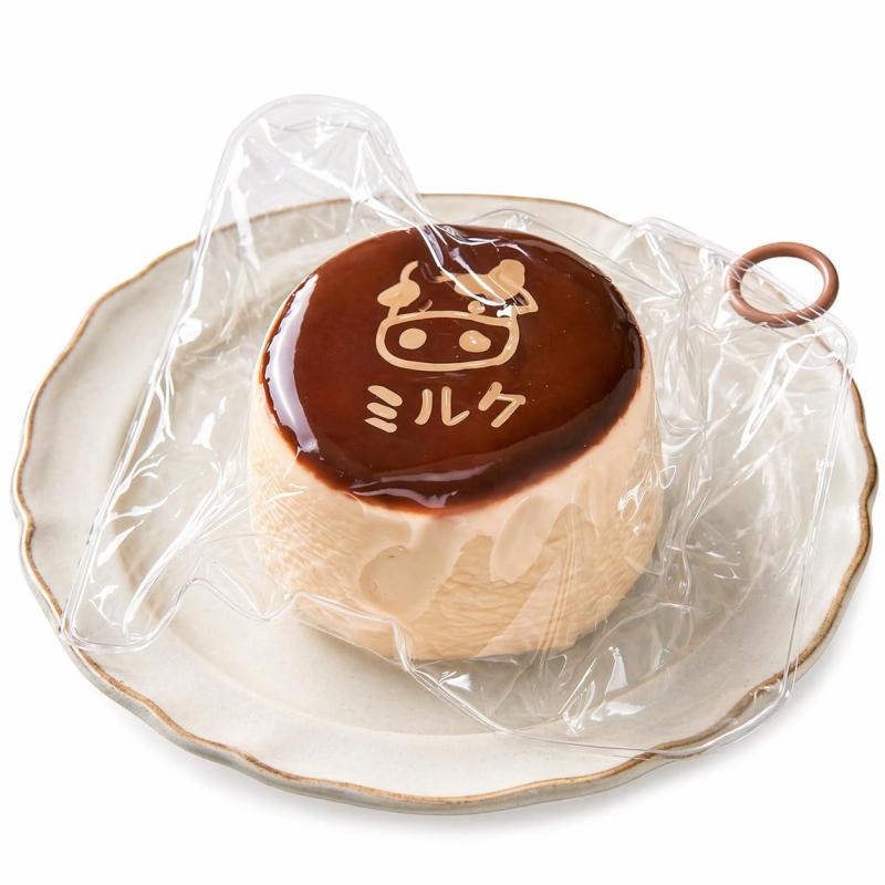 スクイーズ ミルクプリン 水感スクイーズ ぷにぷに 低反発 やわらかい 手触り ストレス解消 癒し 大人向け デザート風 かわいい パッケージ付き ギフト プレゼント 非食品 (チョコレート) [ rbhonpo-10147502 RB本舗 パッケージ画像
