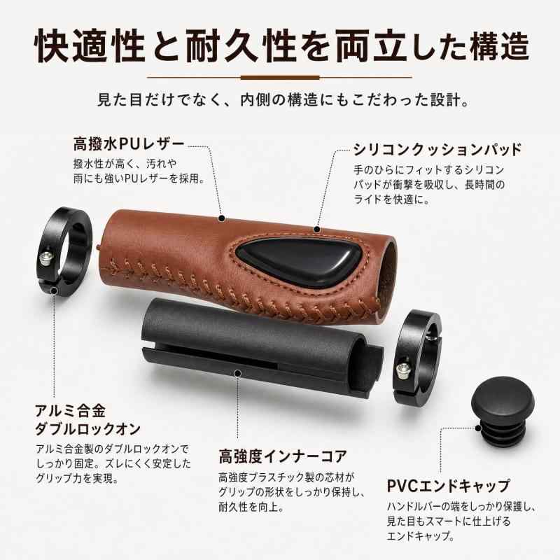 YEWILD 自転車 グリップ ハンドルグリップ エルゴグリップ 人間工学 衝撃吸収 疲れ...
