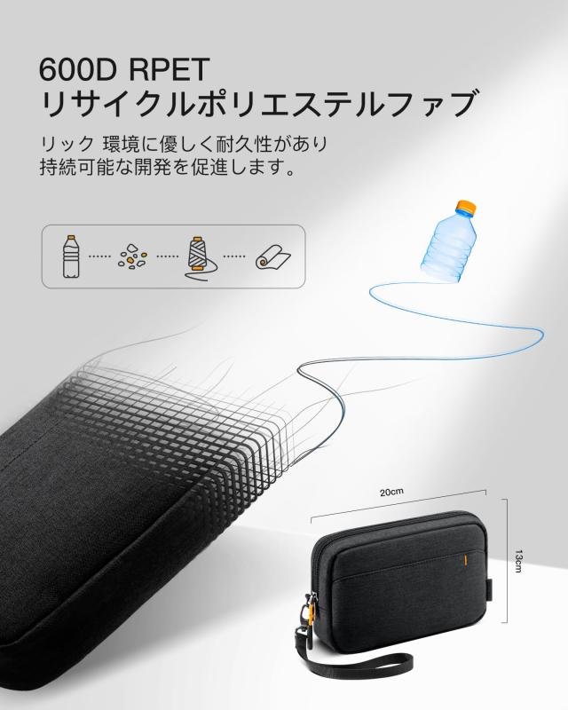 Inateck ガジェットポーチ、小物入れ PC周辺小物用収納、エレクトロニクスオーガナイザー、防滴トラベルオーガナイザー、多目的アクセサリーバッグ、マウス、ケーブル、モバイル電源、USB rbhonpo-10161972 RB本舗 サンプル画像3