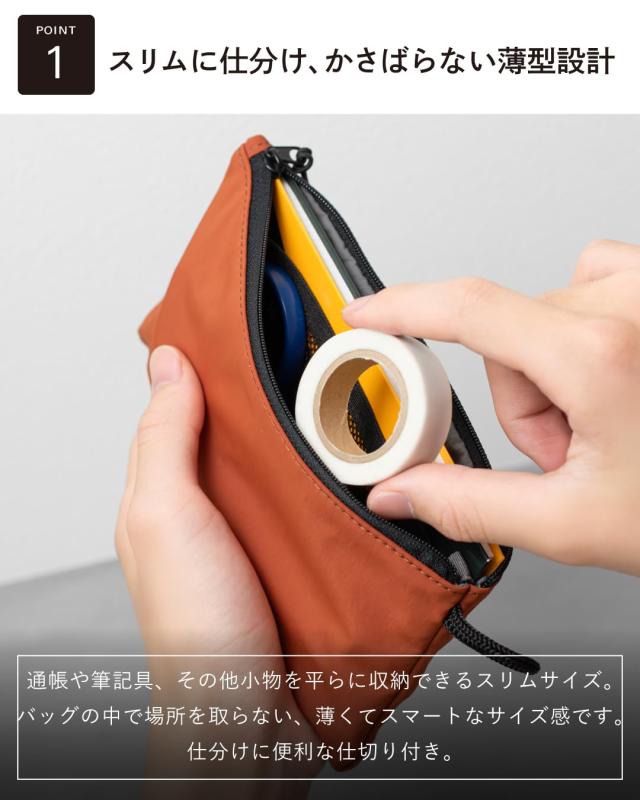 [TVRT] ちょうどいいポーチ メンズ 小物入れ ガジェット ケーブル 収納 仕分け ナイロン （フラット グレー） rbhonpo-10161291 RB本舗 サンプル画像3