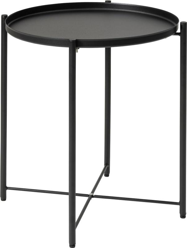 乐天商城 - 東谷 AZUMAYA トレーテーブル 幅48×奥行き48×高さ52cm ブラック LFS-880BK