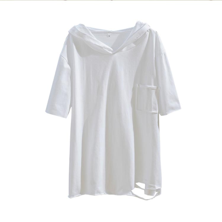 全2色×6サイズ！フード付き 半袖tシャツ フード付きtシャツ レディース フード付き...