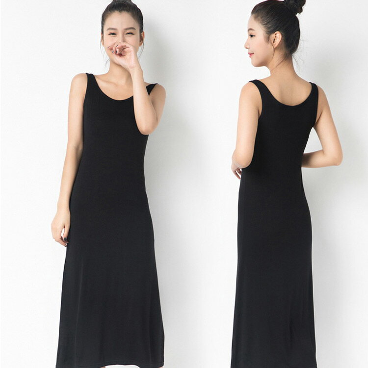 キャミソールワンピース レディース インナーワンピース キャミワンピ ショート丈 膝上 ミディアム ロング 無地 フレアワンピース モダール 部屋着 ルールウエア 黒 白 グレー M L XL 3種類の丈 送料無料