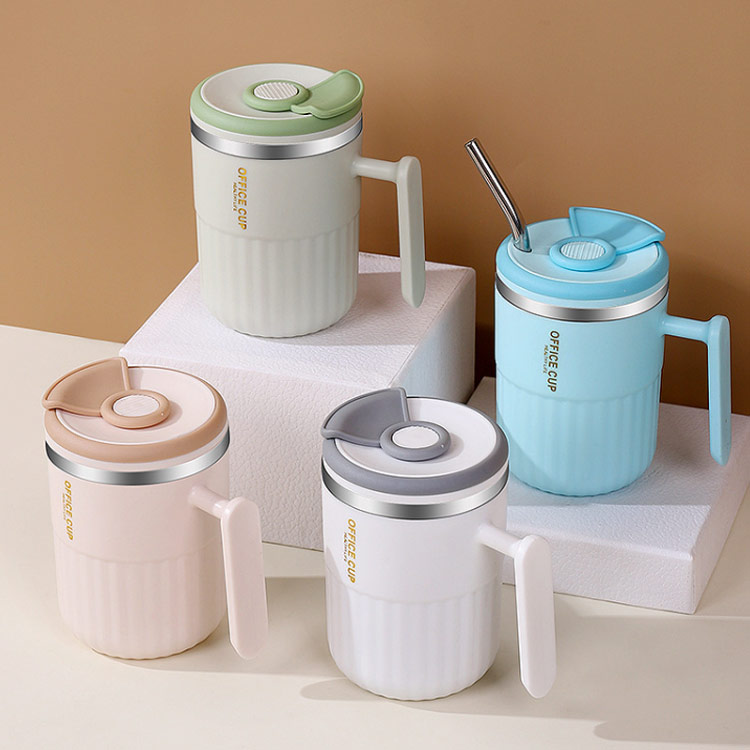 誕生日 マグカップ マグ 蓋付き マグカップ ステンレスマグ 保冷 保温 450mL キッチン コップ ステンレス フタ付き コーヒー オフィス 食器 真空断熱 雑貨 ストロー付き マグカップ フタ付 かわいい アウトドア キャンプ 新生活 rbm-shop-10007826 RBMショップ サンプル画像3