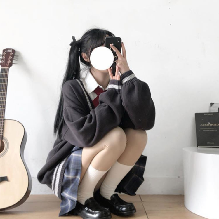 カーディガン セーター 制服 秋 綿 ニット スクールセーター 女子 学生服 ニットセーター 春 Vネック グレー JK制服 女子高生 冬 高校生 中学生 高校 コットン S-XL・送料無料! スクールセーター レディース 大きいサイズ ゆったり ホワイト 無地