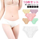 コットン ショーツ パンツ 使い捨てパンツ 使い捨てショーツ 携帯 レディース 入院 出張 旅行 トラベル 災害 ディスポ 介護 綿 10枚セット 病院 大きい...