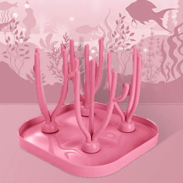 哺乳瓶乾燥ラック ドライラック 水切り 哺乳瓶 赤ちゃん 立て 哺乳びん おしゃぶり...