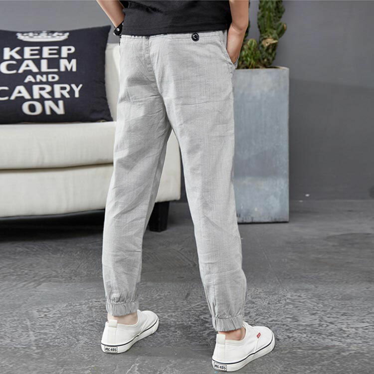 子供パンツ ジョガーパンツ ロングパンツ ウエストゴム 男の子 長ズボン キッズ スウェットパンツ 9分丈 無地 カジュアル ボトムス ゆったり 通気性抜群 柔らかい 人気 夏 新作