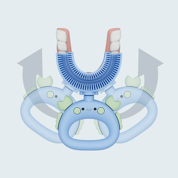 こども こども キッズ U型 子供用 ハブラシ U型歯ブラシ 歯ブラシ 360度歯ブラシ ...