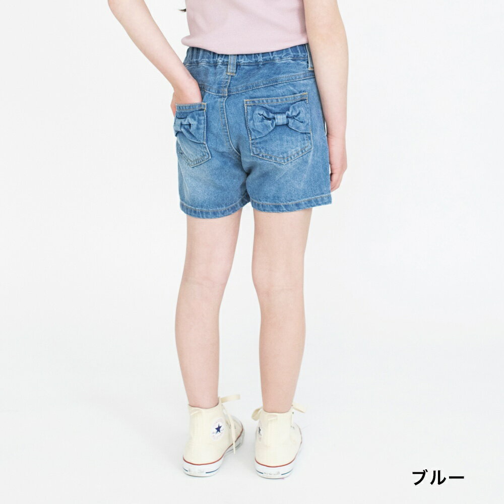 【SALE／33%OFF】リボンポケットデニムショートパンツ 女の子 ガールズ SS 春物 夏物 春夏物 子供服 子ども服 ベビー キッズ ジュニア 子供 子ども こども