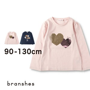 【綿100％】スパンコール長袖Tシャツ 長袖 ロンT ロングTシャツ クルーネック カットソー トップス 女の子 ガールズ SS 春物 夏物 春夏物 子供服 子ども服 ベビー キッズ 子供 子ども こども