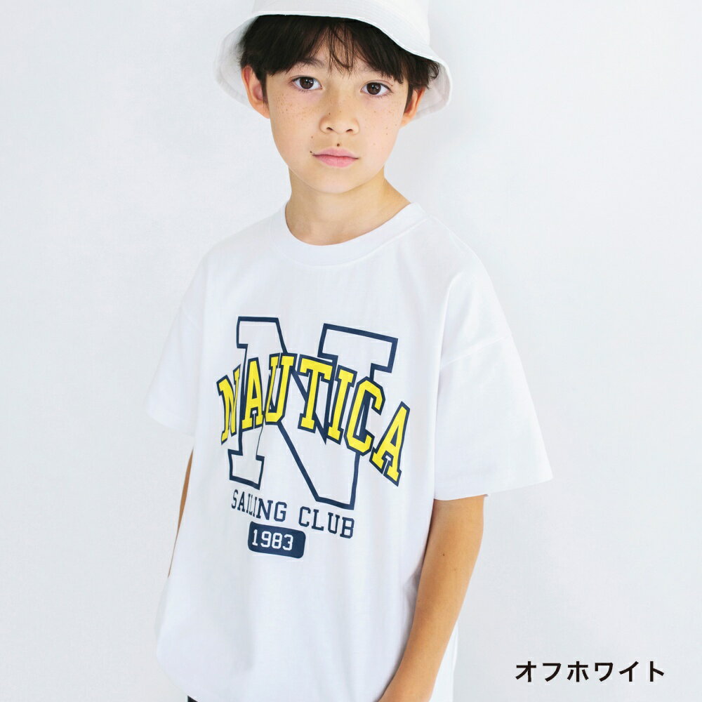 【SALE／30％OFF】【NAUTICA/ノーティカ】Nカレッジロゴ半袖Tシャツ 半袖 カットソー クルーネックトップス プリント ロゴ ロゴ 男の子 ボーイズ 女の子 ガールズ ユニセックス 子供服 子ども服 キッズ 子供 子ども こども 2