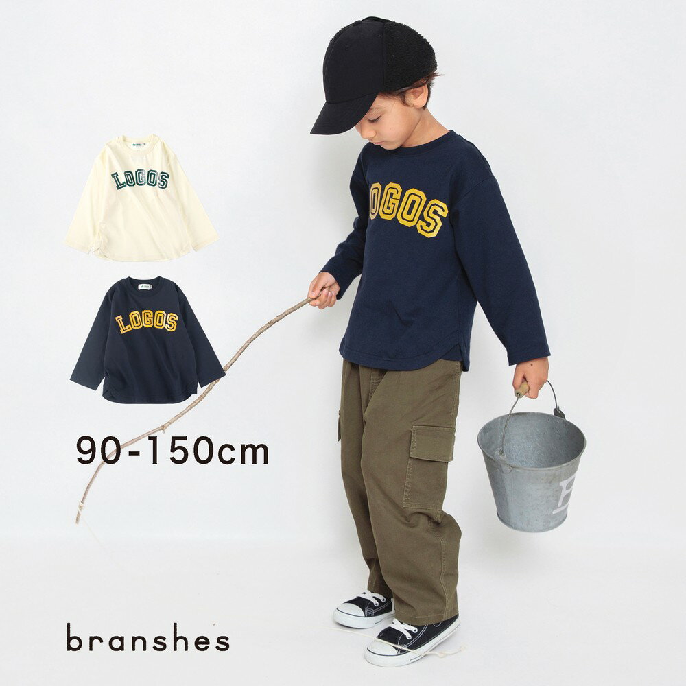 【期間限定SALE/10%OFF】【LOGOS/ロゴス】 branshes限定：長袖Tシャツ 長袖 ロンT ロングTシャツ カットソー トップス プリント ロゴ 男の子 女の子 ガールズ ユニセックス 子供服 子ども服 ベビー キッズ 子供 アウトドア キャンプ PTSのサムネイル