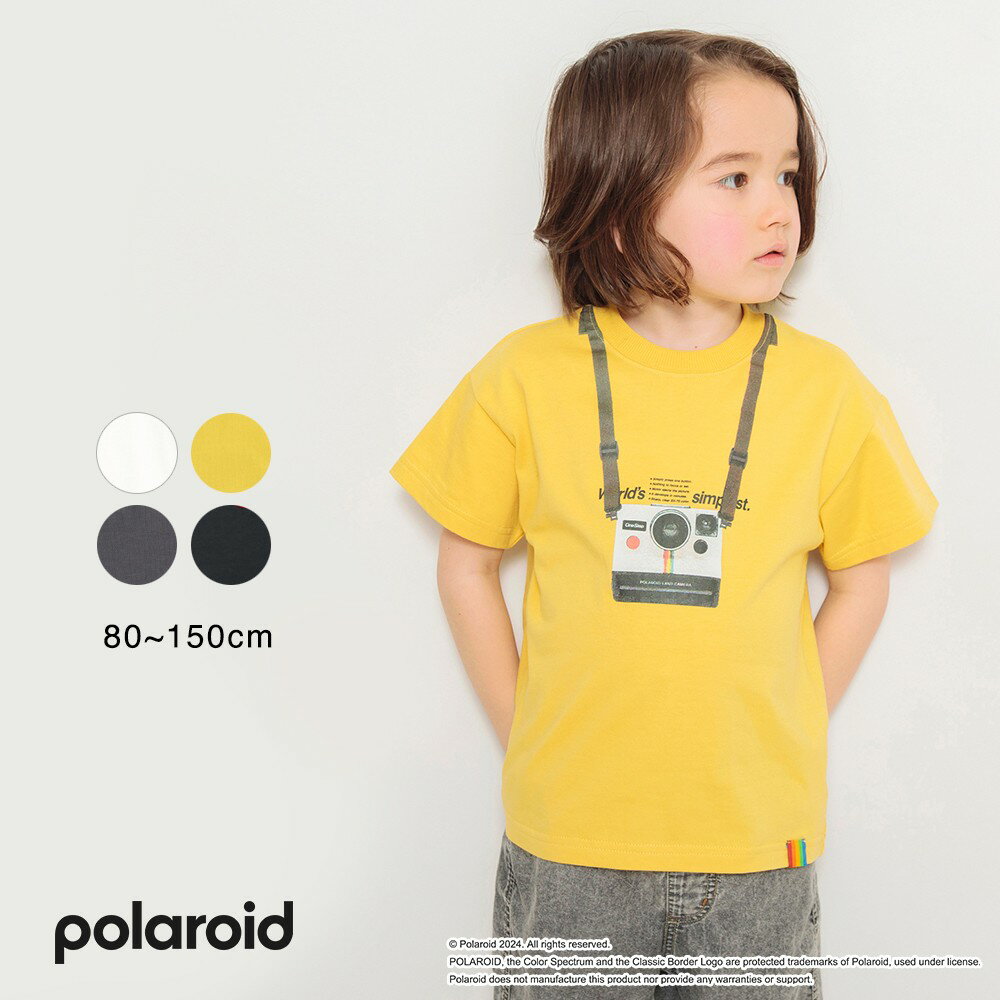 【Polaroid/ポラロイド】ブランシェス限定半袖Tシャツ 男の子 ボーイズ 女の子 ユニセックス SS 春物 夏物 春夏物 子供服 子ども服 ベビー キッズ ジュニア 子供 子ども こども