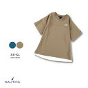 【NAUTICA/ノーティカ】シャツレイヤード風半袖Tシャツ 男の子 ボーイズ 女の子 ユニセックス SS 春物 夏物 春夏物 子供服 子ども服 キッズ 子供 子ども こども