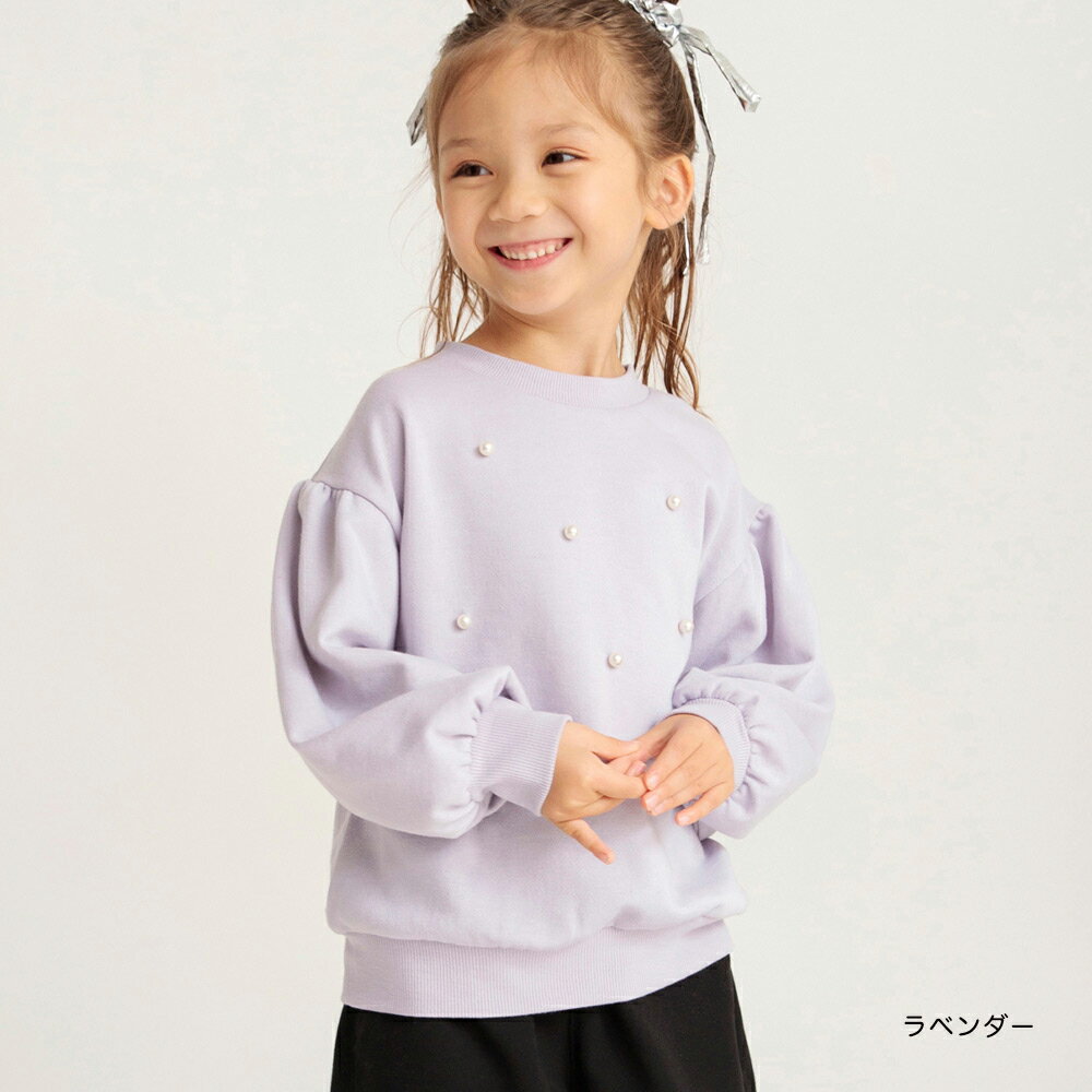 【SALE／10％OFF】パール付きトレーナー 女の子 ガールズ AW 秋物 冬物 秋冬物 子...