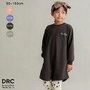 【期間限定SALE/30%OFF】【DRC/やわらか薄手裏毛】ワンポイント刺繍長袖ワンピース 女の子 ガールズ AW 秋物 冬物 秋冬物 子供服 子ども服 ベビー キッズ ジュニア 子供 子ども こども PTS