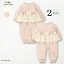 【SALE/40%OFF】さくらんぼ刺繍フリル付き長袖2WAYオール ベビー SS 春物 夏物 春夏物 子供服 子ども服 ベビー キッズ 子供 子ども こども