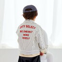 【期間限定SALE/30%OFF】【aBity select./アビティセレクト】ストライプ バックロゴプリント ツイルジャケット 男の子 ボーイズ 女の子 ガ...